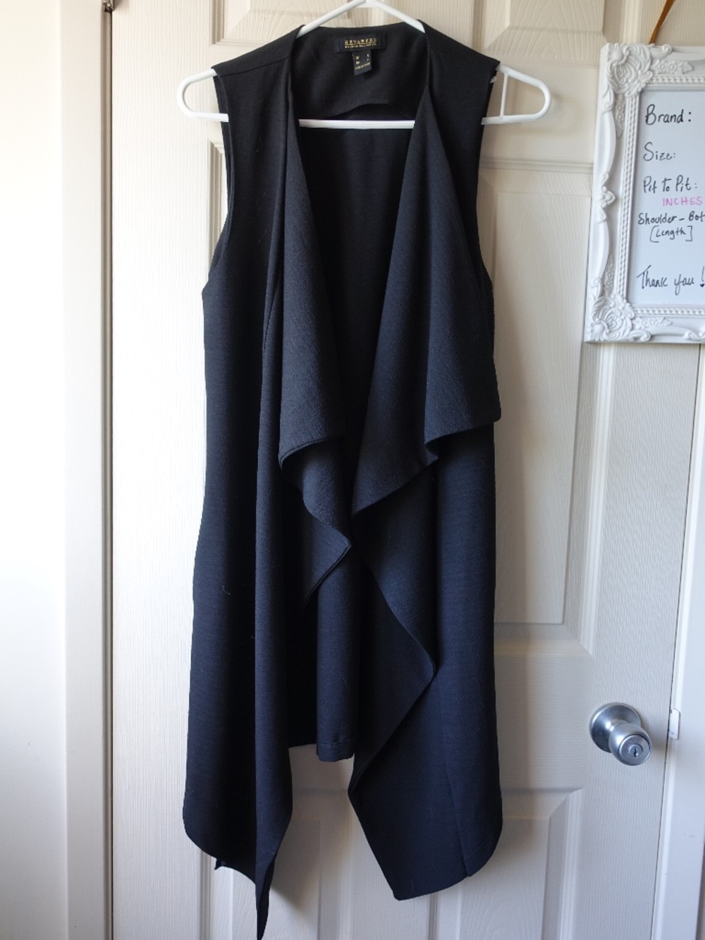 Revamped Black Draped Sleeveless Vest